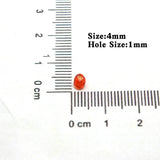 80g 4mm Orange Glass Seed Beads with Silver Inner Line for Jewelry Making