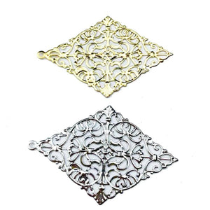 10pcs 50x72mm Filigree Metal Sheets for Jewelry Making Cosplay Earrings