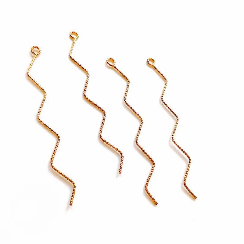 PURPLEGRAPE Minimalist Japanese Earrings Tassel DIY Pendants Pack of 6