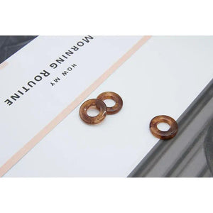 PURPLEGRAPE Retro Earrings Resin Ring DIY Material Pack of 4