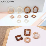 PURPLEGRAPE Retro Earrings Resin Ring DIY Material Pack of 4