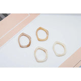 PURPLEGRAPE Retro Earrings Resin Ring DIY Material Pack of 4