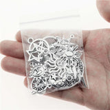 20 PCS Vintage Silver Sun Moon Stars Charms Pendants For DIY Jewelry Making