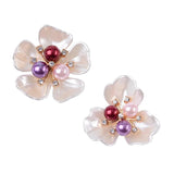 10 PCS Metal Alloy Pearl Flowers DIY Brooch Hair Accessories