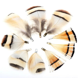 12PCS 35/55MM Stripes Tri-color Clip for Women Necklace Earrings DIY