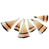 12PCS 35/55MM Stripes Tri-color Clip for Women Necklace Earrings DIY