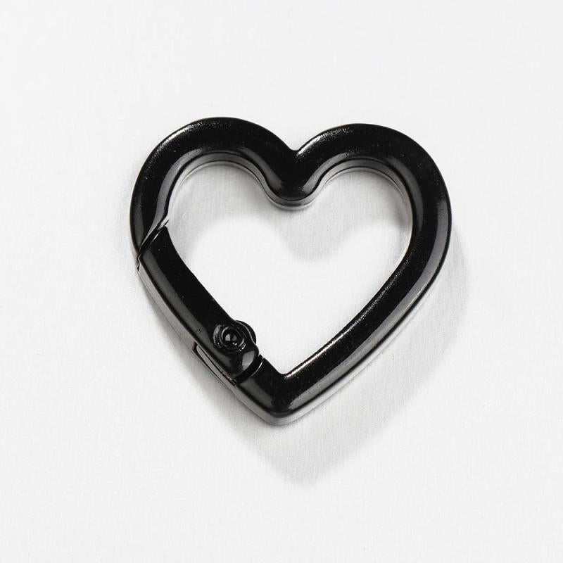 10pcs Colorful Loveheart Spring Clasp Buckle Keychain Lobster Clasp DIY