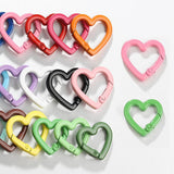 10pcs Colorful Loveheart Spring Clasp Buckle Keychain Lobster Clasp DIY