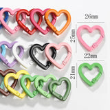 10pcs Colorful Loveheart Spring Clasp Buckle Keychain Lobster Clasp DIY