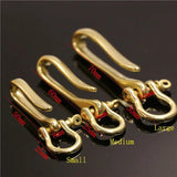 Brass Keychain Fob Clip Vintage Key Ring Wallet Chain Hook
