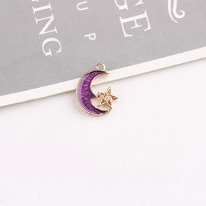 PurpleGrape Star Drop Oil Alloy Earrings Bracelet Necklace Pendant 10pcs