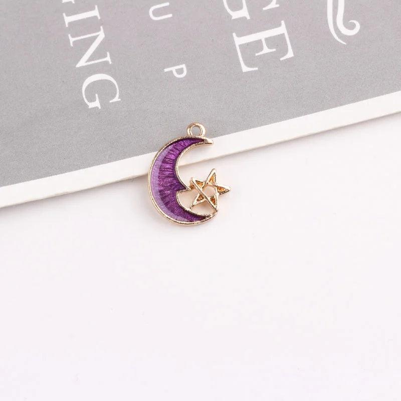 PurpleGrape Star Drop Oil Alloy Earrings Bracelet Necklace Pendant 10pcs