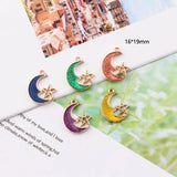 PurpleGrape Star Drop Oil Alloy Earrings Bracelet Necklace Pendant 10pcs