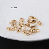10pcs Copper Plated Lobster Buckle Beaded Metal Necklace Bracelet Connectors