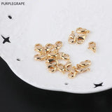 10pcs Copper Plated Lobster Buckle Beaded Metal Necklace Bracelet Connectors