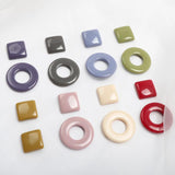 Hollow Acrylic Patch for DIY Hair Accessories, Square Ring