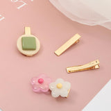 Hollow Acrylic Patch for DIY Hair Accessories, Square Ring