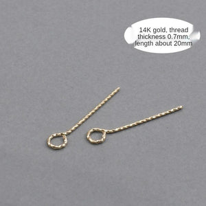 14K Japanese Copper Plated Hemp Needle DIY Jewelry Material
