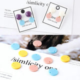 Spring Macaron Acrylic Resin Disc Pendant DIY Jewelry Earrings Stud Accessory