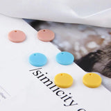 Spring Macaron Acrylic Resin Disc Pendant DIY Jewelry Earrings Stud Accessory