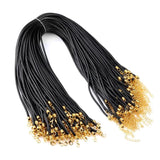 20Pcs/lot 50+5cm Leather Cord Wax Braided 3mm Rope Chain Necklace