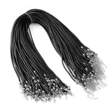 20Pcs/lot 50+5cm Leather Cord Wax Braided 3mm Rope Chain Necklace