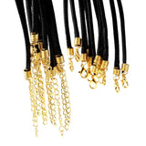 20Pcs/lot 50+5cm Leather Cord Wax Braided 3mm Rope Chain Necklace