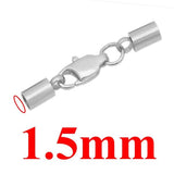 5pcs Stainless Steel Clasps for Leather Cord Lock DIY Bracelet