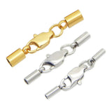 5pcs Stainless Steel Clasps for Leather Cord Lock DIY Bracelet