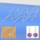 925 Sterling Silver Earring Findings Ear Wire Hooks DIY Collections