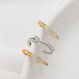 Copper Zircon Hoop Round Ear Buckle DIY Drop Earring 6PCS
