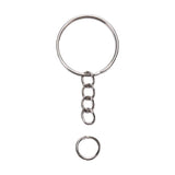 DIY Key Chain Making Kit with 50 Key Ring Rings and 50 Open Jump Rings