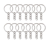 DIY Key Chain Making Kit with 50 Key Ring Rings and 50 Open Jump Rings