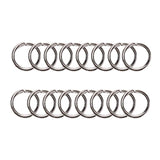 DIY Key Chain Making Kit with 50 Key Ring Rings and 50 Open Jump Rings