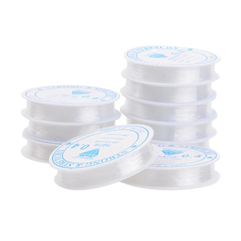 10 Rolls Elastic Crystal Thread for Bracelets 0.4mm-1mm