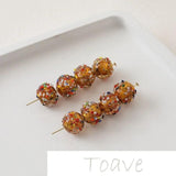 Glazed Silver Foil Beads DIY Material