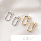 14K Gold-Clad Copper Oval Cushion Earclip DIY Earring Material
