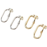 14K Gold-Clad Copper Oval Cushion Earclip DIY Earring Material