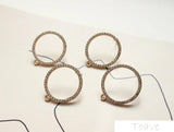 2pcs Alloy Pearl Drill Stud Earrings DIY Accessories