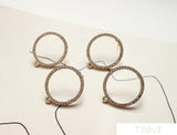 2pcs Alloy Pearl Drill Stud Earrings DIY Accessories