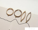 2pcs Alloy Pearl Drill Stud Earrings DIY Accessories