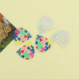 10 PCS Square Acrylic Flower Earrings for DIY Jewelry Making