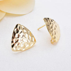 10Pcs Triangle Stud Earrings DIY Jewelry Making Findings Hooks