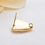 10Pcs Triangle Stud Earrings DIY Jewelry Making Findings Hooks