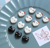 Hand-Painted Fox Ceramic Beads for DIY Jewelry Making