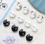 Hand-Painted Fox Ceramic Beads for DIY Jewelry Making