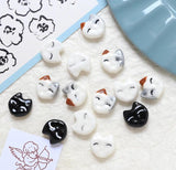 Hand-Painted Fox Ceramic Beads for DIY Jewelry Making