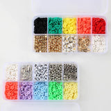6mm Polymer Clay Bead Round Chip Disk Loose Spacer DIY Bracelet Necklace