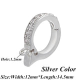 3pcs DIY Pendant Necklace Hooks Cubic Zirconia Crystal Droplet Jewelry Findings