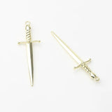 European Retro Alloy Sword Pendant Diy Jewelry Materials